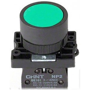 Кнопка NP2-EA31 зеленая пластик Chint